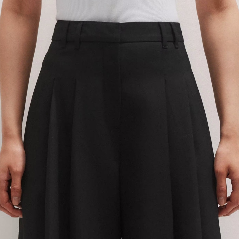 ME+EM, Black, Wide Leg, Wool Blend, Pants, Size 2/4  (Sz 4 alter waist to sz 2) - Picture 5 of 15